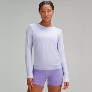 NWT Swiftly Relaxed Long Sleeve Shirt 2.0 in lilac smoke